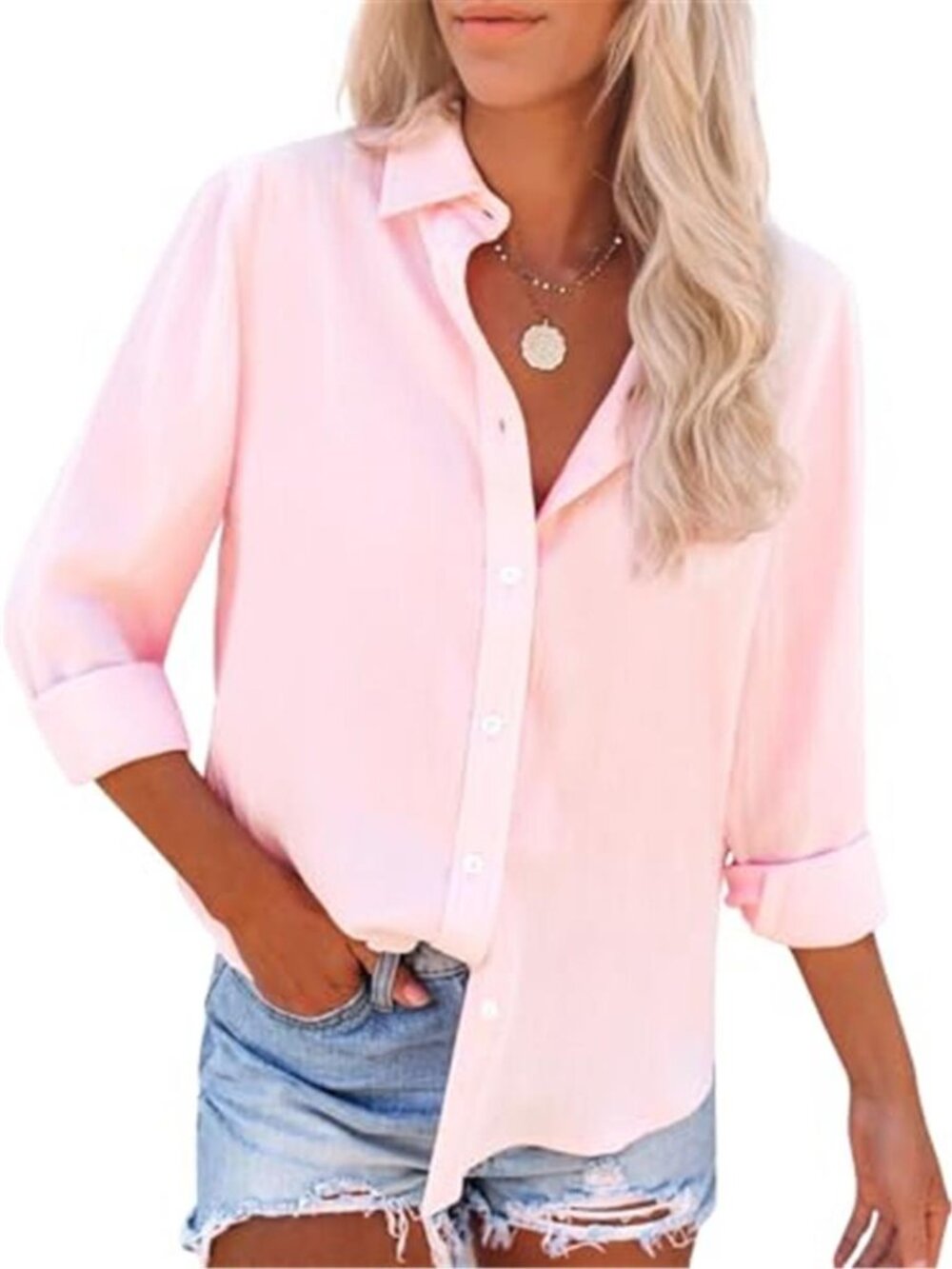 Womens White Oxford Button Down Shirt Long Sleeve Relaxed Boyfriend Oversized